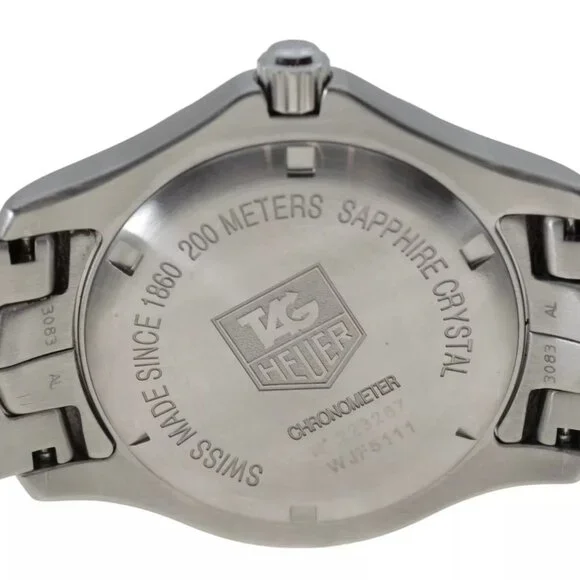 Men's Tag Heuer 39mm Link White Dial 200M Automatic Chronometer Watch! WJF5111!